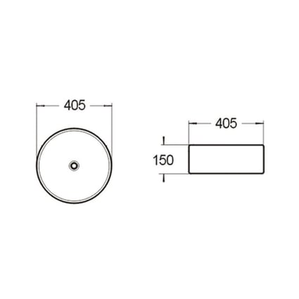 Νιπτήρας Style white D 40.5 cm 